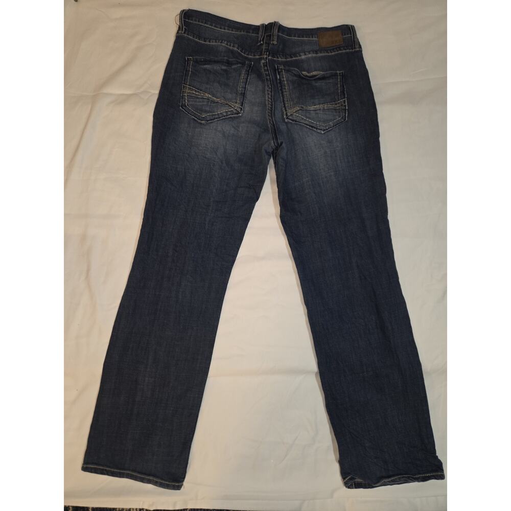 Buckle BKE Jeans Mens Seth Straight Leg 36x32 Denim Dark Wash Distressed - Picture 2 of 4